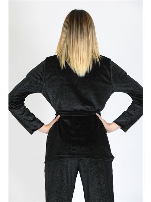 giacca kimono velluto leggero Giulia N Couture | GI2343NERA